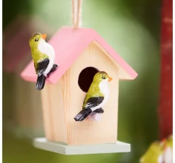 VBS Miniaturen|Holz, Mdf & Pappmaché>Miniatur Vogelhaus mit Aufhänger