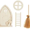 VBS Miniaturen|Holz, Mdf & Pappmaché>Miniaturtür-Set "Pilze"