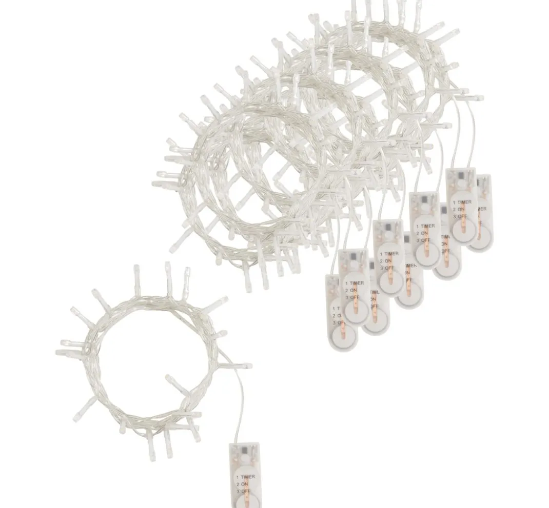 VBS XXL Lichterketten>VBS Mini-LED-Lichterketten mit Timer, 10 Stück