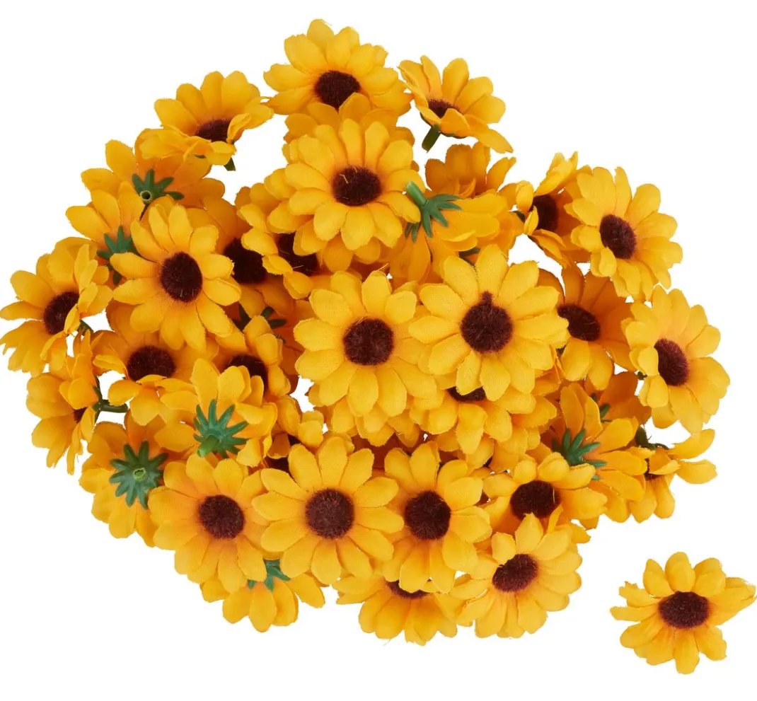 VBS Blumen|Streuteile>Mini-Sonnenblumen Blüte, ca. Ø 4 cm, 50 Stück