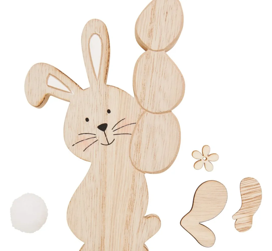 VBS Dekofiguren & -Objekte|Holz, Mdf & Pappmaché>Osterhase "Lotti"