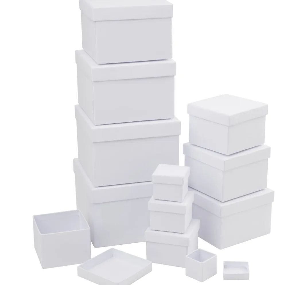 VBS XXL Decoupage|Décopatch>VBS Pappschachteln "Quadrat", 12er-Set