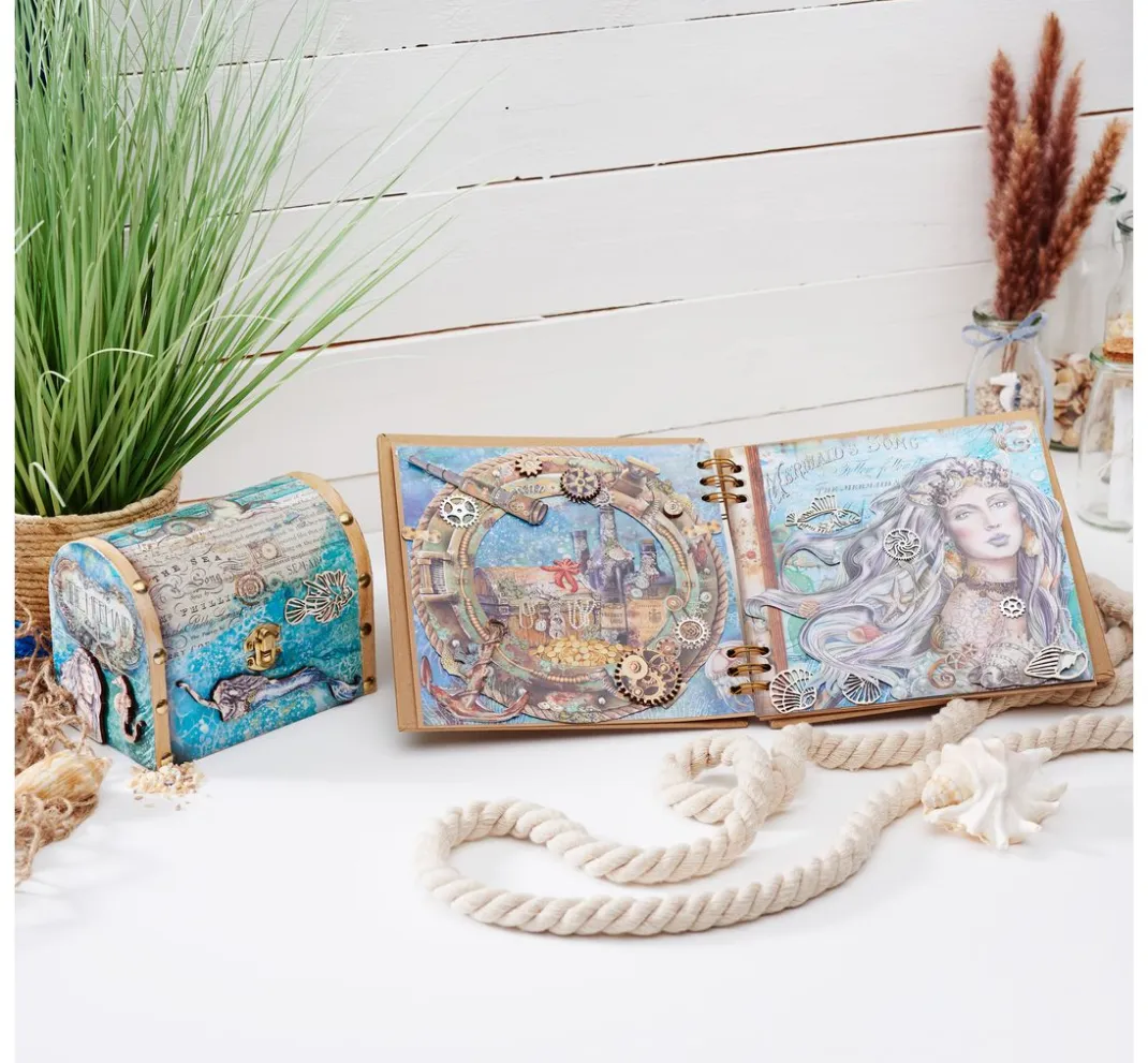 VBS Serviettentechnik|Decoupage>Runddeckeltruhe m. Beschlag