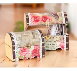 VBS Decoupage|Décopatch>Runddeckeltruhe mit Beschlag, 2er-Set
