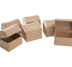 Kinder VBS Holz|Decoupage>Runddeckeltruhe, Pappmaché, 6 Stück