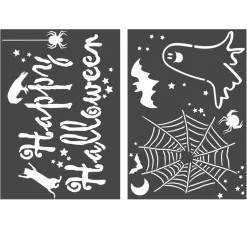 VBS Schablonieren|Malschablonen>Schablonen-Set "Happy Halloween", A4