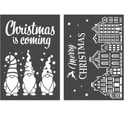 VBS Schablonieren|Malschablonen>Schablonen-Set "Merry Christmas", A4