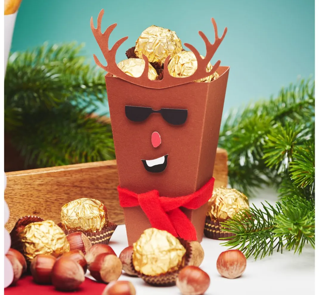 VBS Schachtel- & Dekoschablonen|Schablonen>Schablonen-Set "Weihnachts-Schachteln"