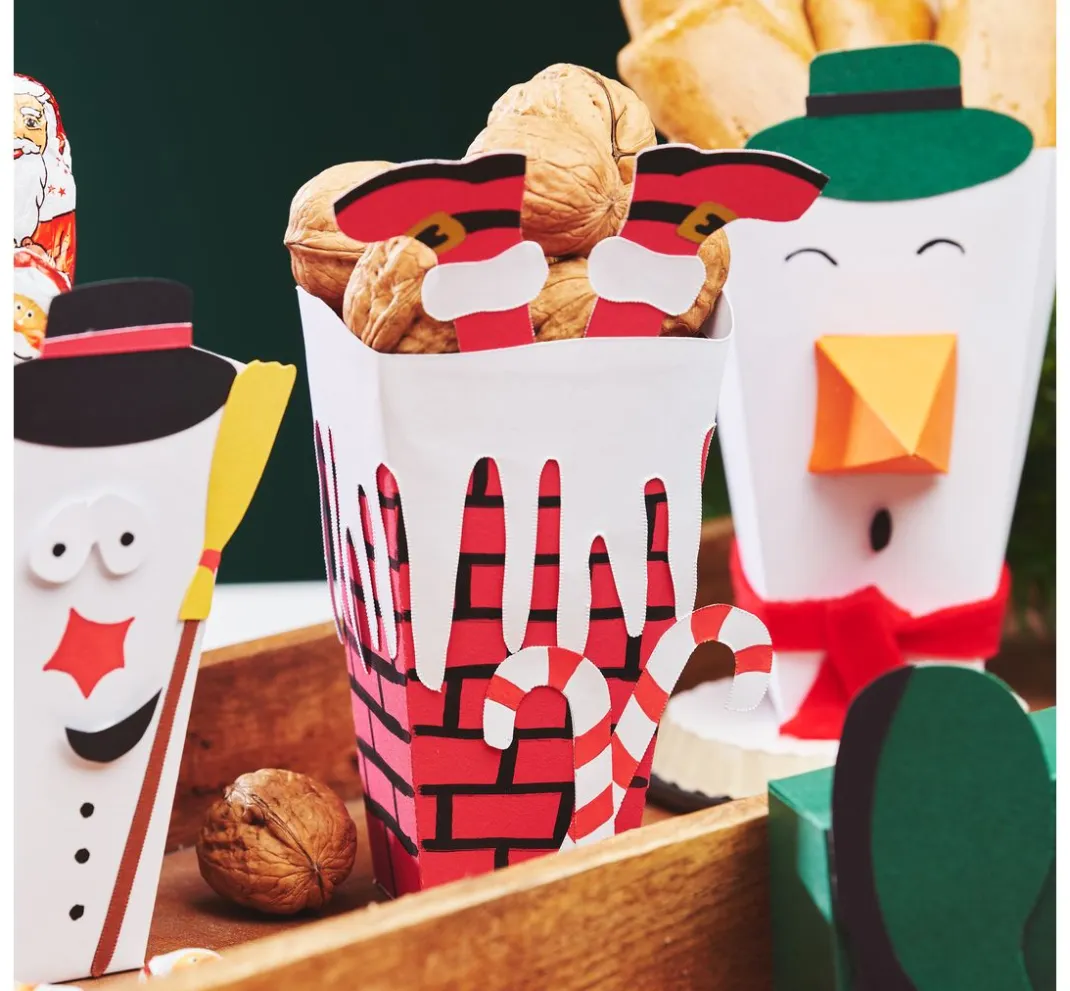 VBS Schachtel- & Dekoschablonen|Schablonen>Schablonen-Set "Weihnachts-Schachteln"