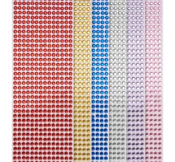 VBS XXL Sticker & Klebebänder>VBS Schmucksteine "6 Farben", 6 Karten à 500 Stück