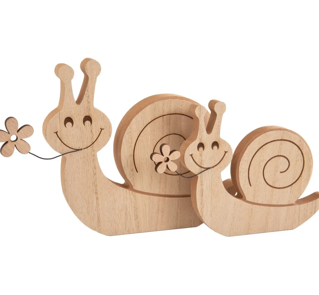 VBS Dekofiguren & -Objekte|Holz, Mdf & Pappmaché>Schnecken "Sunny und Flower"