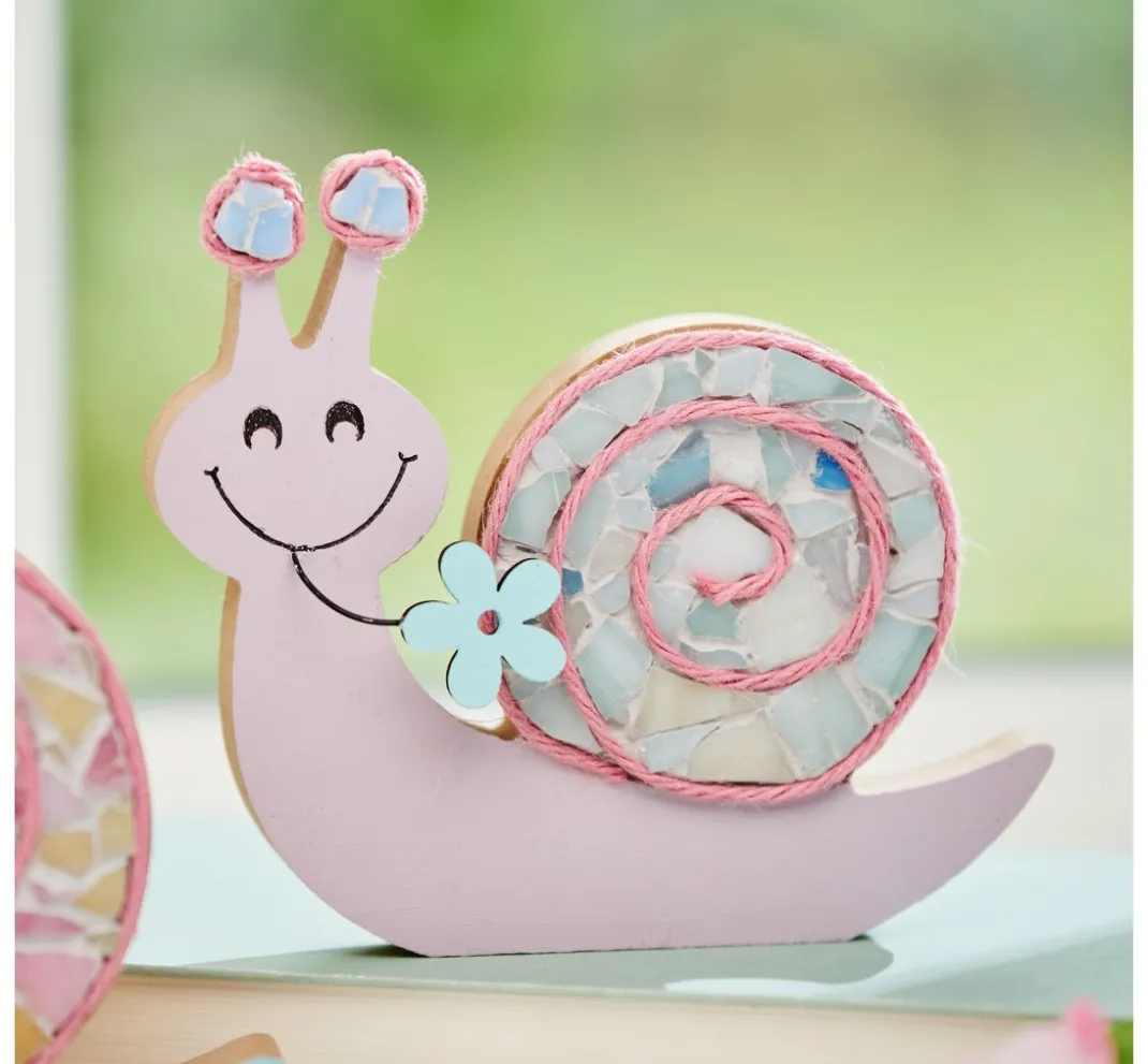VBS Dekofiguren & -Objekte|Holz, Mdf & Pappmaché>Schnecken "Sunny und Flower"