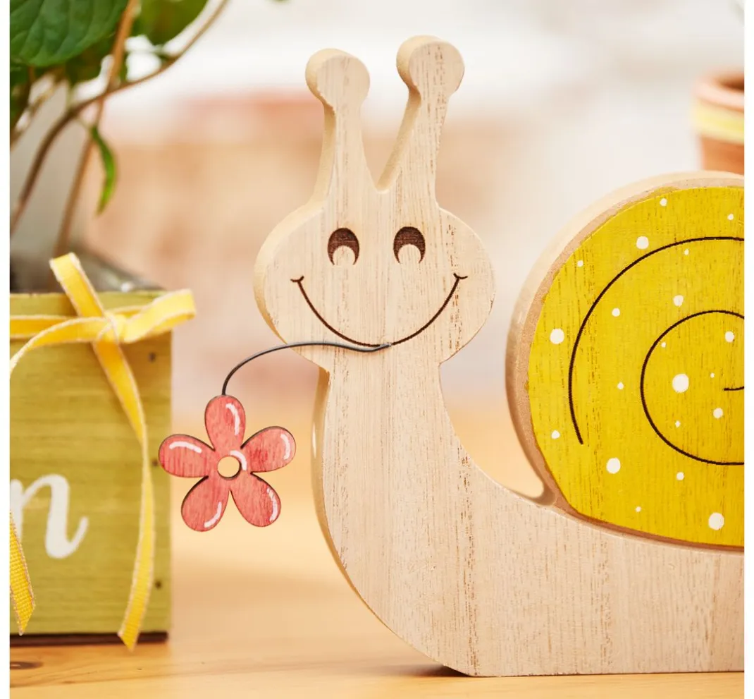 VBS Dekofiguren & -Objekte|Holz, Mdf & Pappmaché>Schnecken "Sunny und Flower"