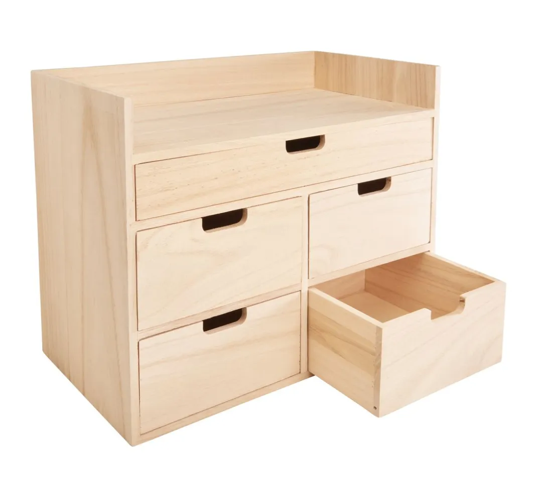 VBS Serviettentechnik|Decoupage>Schreibtisch-Organizer Schubladenbox mit Ablage