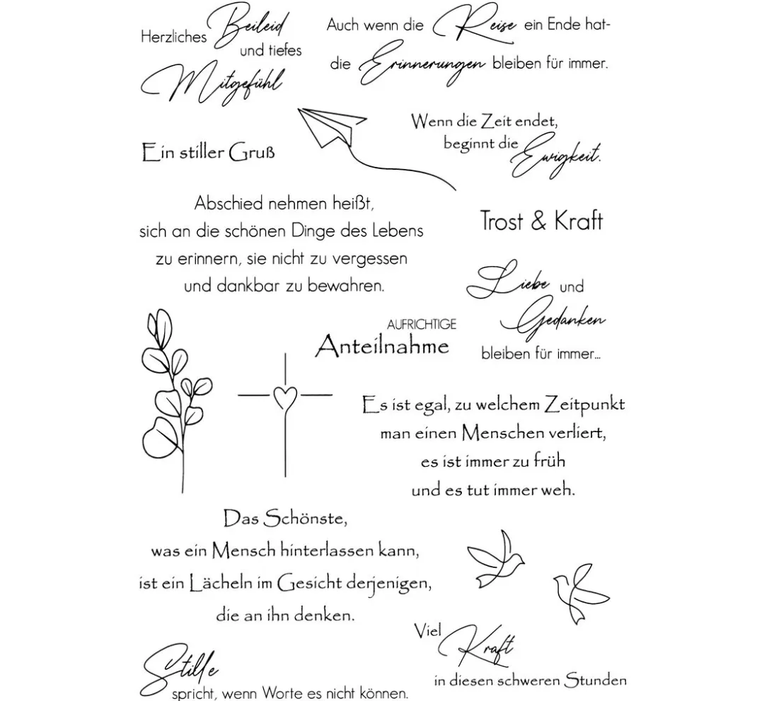 VBS Stempel & Zubehör|Scrapbooking>Silikonstempel "Kondolenz"