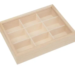 Kinder VBS Holz|Brandmalerei>Sortierbox mit 9 Fächern