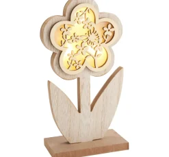 VBS Dekofiguren & -Objekte|Holz, Mdf & Pappmaché>Standblume mit LED