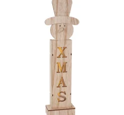 VBS Holz, Mdf & Pappmaché>Standfigur "Schneemann", inkl. Beleuchtung