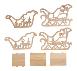 VBS Holz, Mdf & Pappmaché>Steckbausatz "Schlitten"