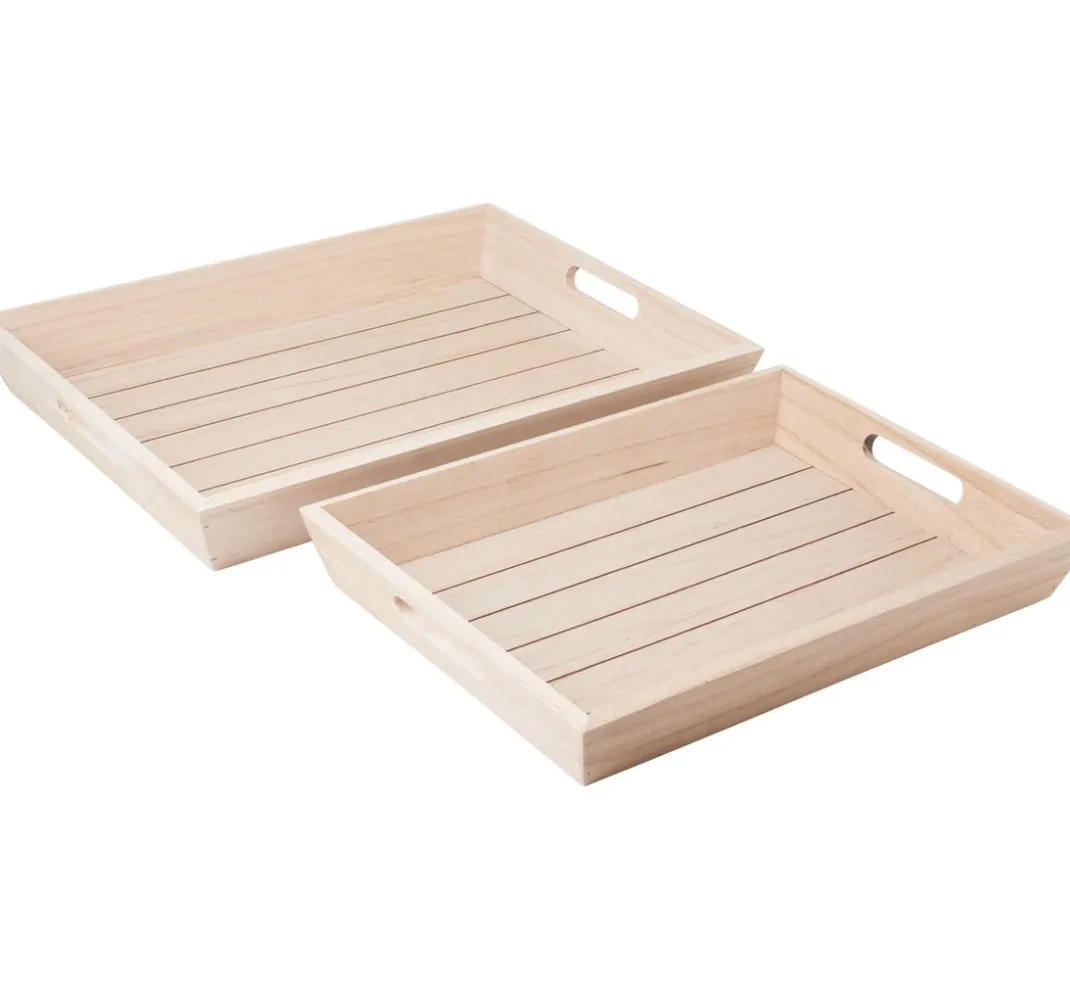 VBS Schalen & Tabletts|Serviettentechnik>Tablett "Casa", 2er-Set