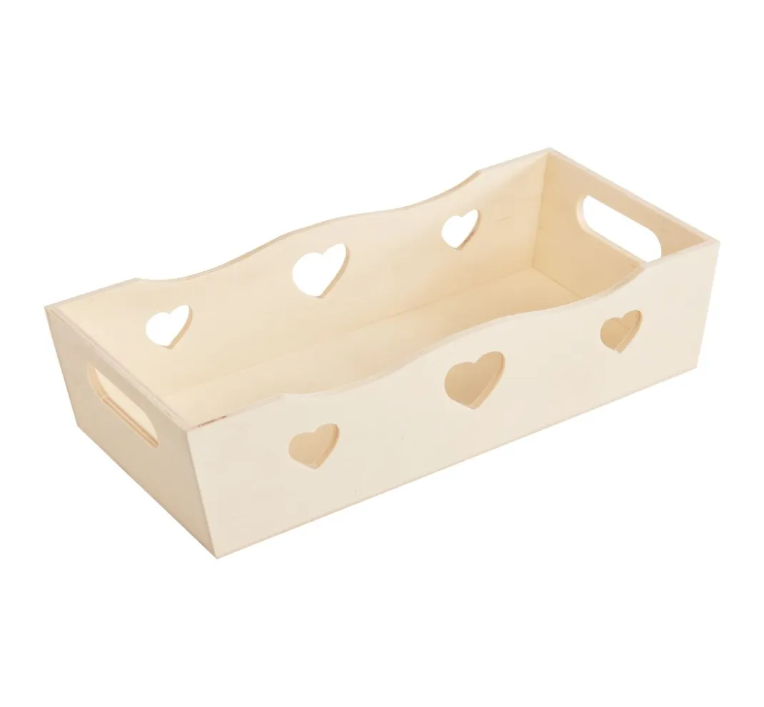 VBS Schalen & Tabletts|Holz, Mdf & Pappmaché>Tablettschale "Herzen"
