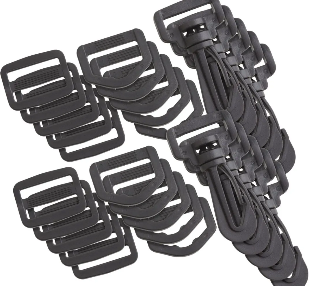 VBS XXL Taschen-Design|Taschenzubehör>VBS Taschenzubehör-Set "Karabiner, D-Ring und Leiterschnalle", 30-tlg