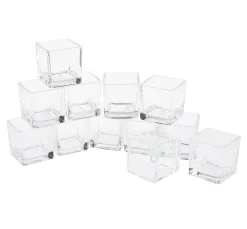 VBS XXL Glas- & Porzellanmalerei|Glasgravur>VBS Teelichtgläser "Cube", 12 Stück