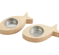 VBS Brandmalerei|Holz, Mdf & Pappmaché>Teelichthalter "Fisch"
