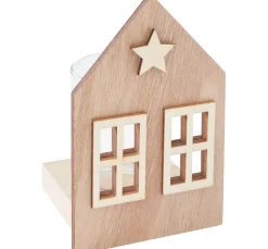 VBS Holz, Mdf & Pappmaché>Teelichthalter "Haus"