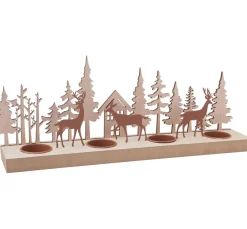 VBS Holz, Mdf & Pappmaché>Teelichthalter "Rehe im Wald"