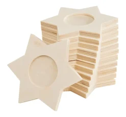 VBS XXL Holz, Mdf & Pappmaché>VBS Teelichthalter "Stern", 12 Stück