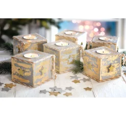 VBS XXL Decoupage|Décopatch>VBS Teelichthalter "Würfel", 15 Stück