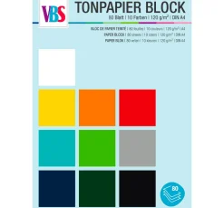 Kinder VBS XXL Papier|Tonpapier & Fotokarton>VBS Tonpapier-Block "Basic"