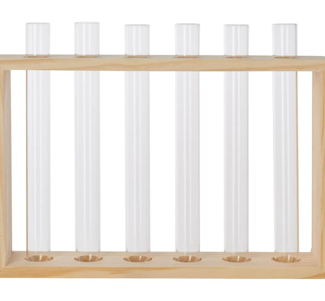VBS Glas & Porzellan|Holz, Mdf & Pappmaché>Vase Reagenzglashalter "Cube"