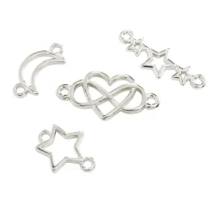 VBS Anhänger & Charms>Verbinder Mix "Moon and Stars"