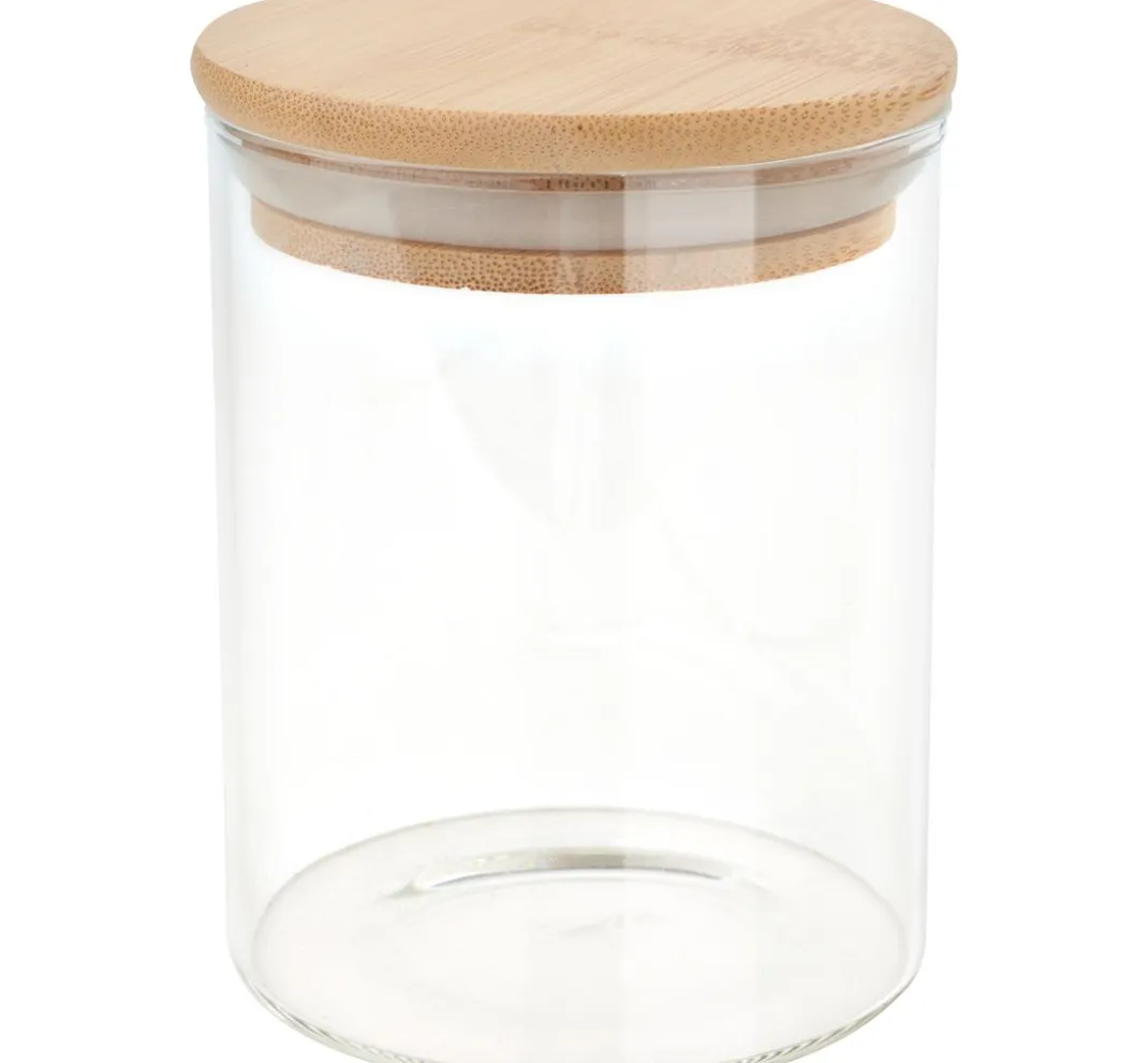 VBS Glasgravur|Glas- & Porzellanmalerei>Vorratsglas "Bomo" mit Bambusdeckel