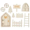 VBS Miniaturen|Holz, Mdf & Pappmaché>Wichteltür-Set "Home"
