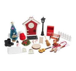 VBS Miniaturen|Holz, Mdf & Pappmaché>Wichteltür-Set "Tomte & Jonte"