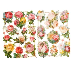 creativ company Kartengestaltung|Scrapbooking>Vintage-Glanzbilder "Rosen"