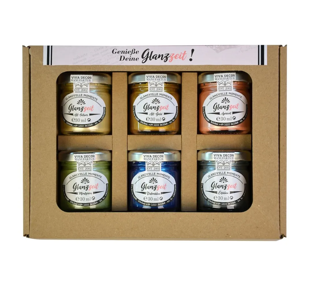 Viva Decor Farbsets|Effektfarbe>Glanzzeit "Glanzvolle Momente", 6er-Set