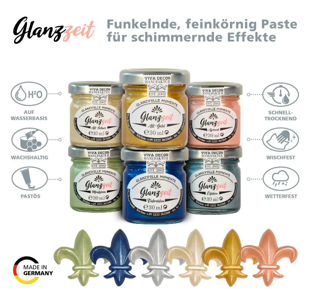 Viva Decor Farbsets|Effektfarbe>Glanzzeit "Glanzvolle Momente", 6er-Set