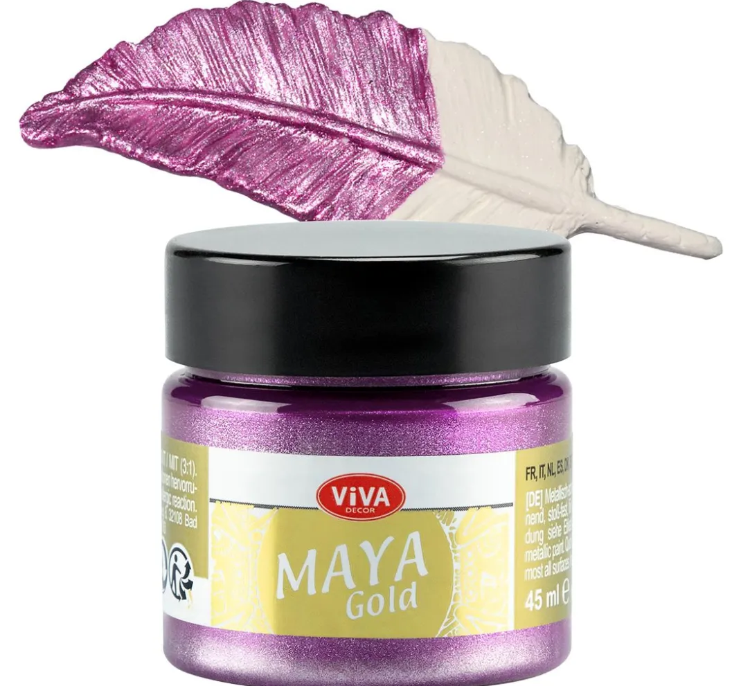 Viva Decor Effektfarbe|Bastelfarbe>Maya Gold, 45ml