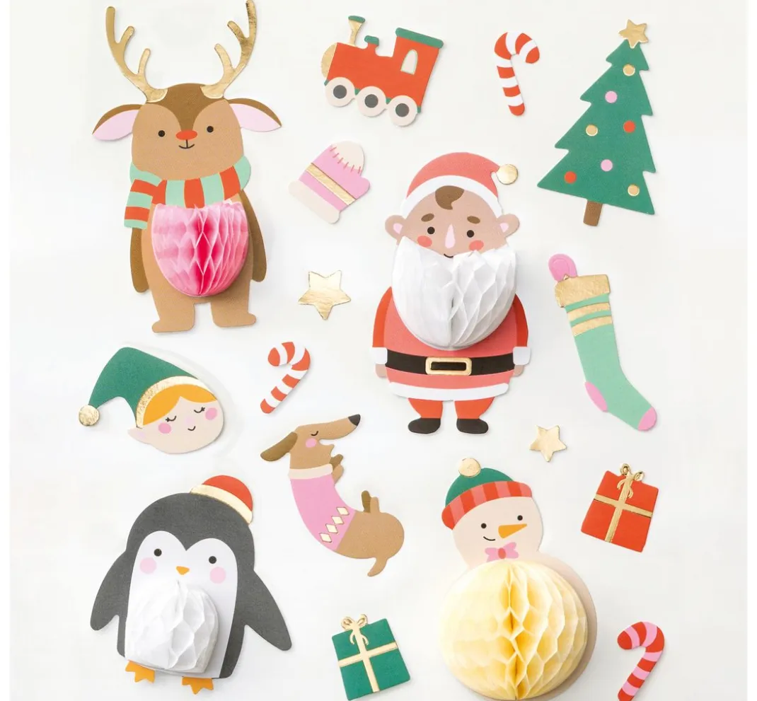 folia Scrapbooking|Kartengestaltung>Wabenball Sticker "Christmas"