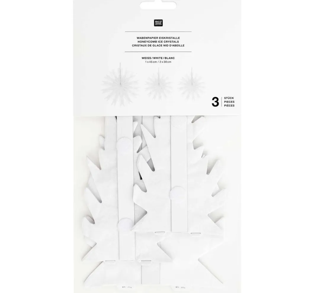 Rico Design Papier-Bastelsets|Falt- & Origamipapier>Wabenpapier-Eiskristalle