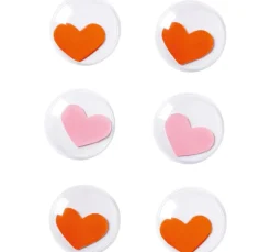 Kinder folia Wackel- & Tieraugen|Bastelzubehör>Wackelaugen "Hearts", 30 mm, selbstklebend