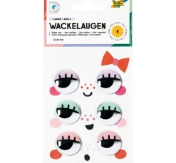 Kinder folia Wackel- & Tieraugen|Bastelzubehör>Wackelaugen mit Wimpern, selbstklebend