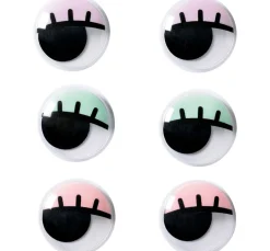 Kinder folia Wackel- & Tieraugen|Bastelzubehör>Wackelaugen mit Wimpern, selbstklebend