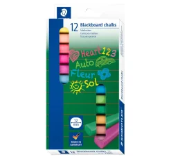 Kinder STAEDTLER Stifte & Marker|Kreidefarbe>Wandtafelkreide, 12 Stück, Farbig