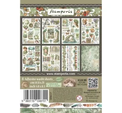 Stamperia Sticker & Klebebänder|Kartengestaltung>Washi Pad "Herbarium Silvae"
