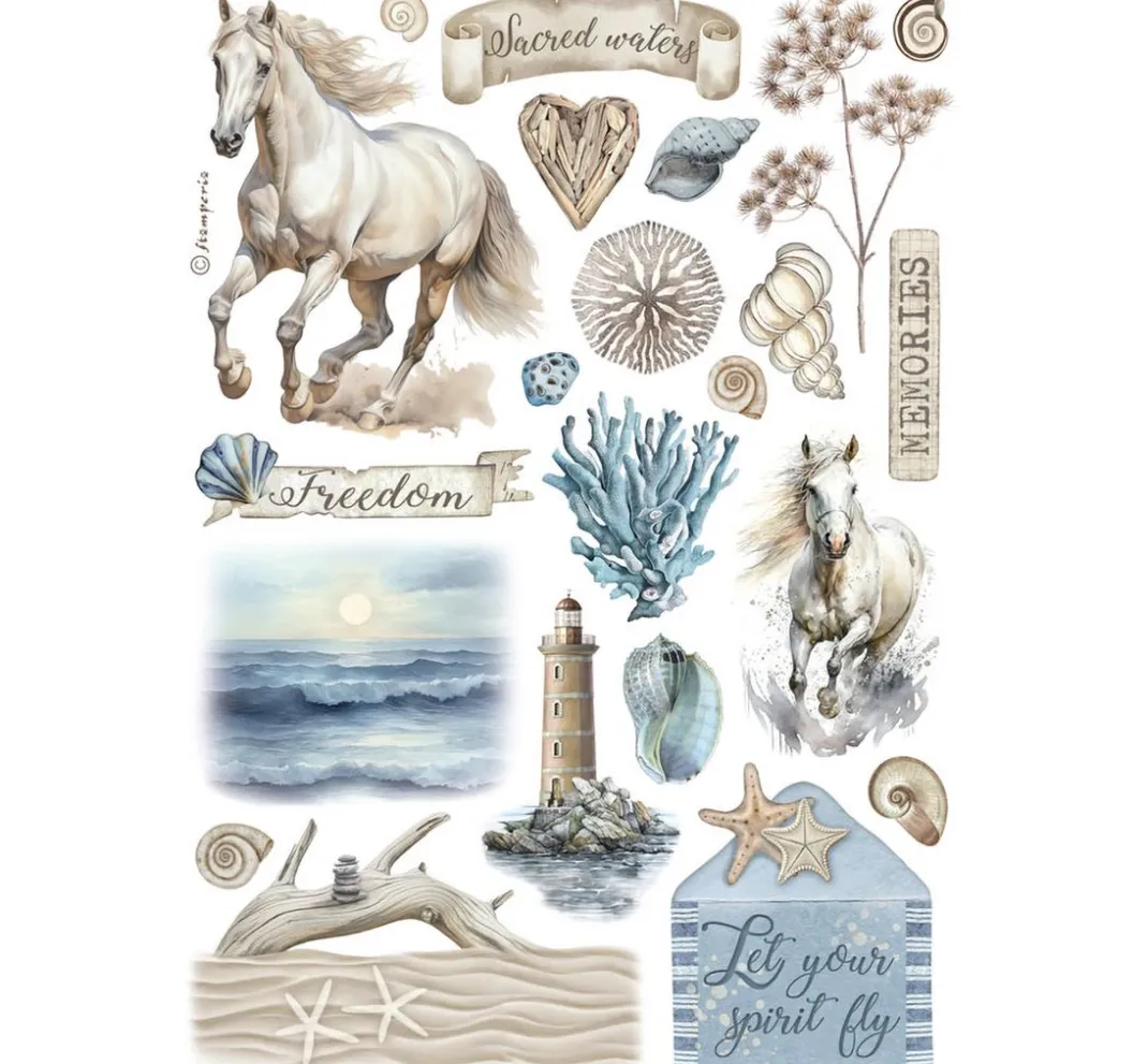 Stamperia Sticker & Klebebänder|Kartengestaltung>Washi Pad "Silent Sea"